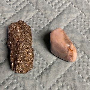 Natural Stone and Pyrite Set